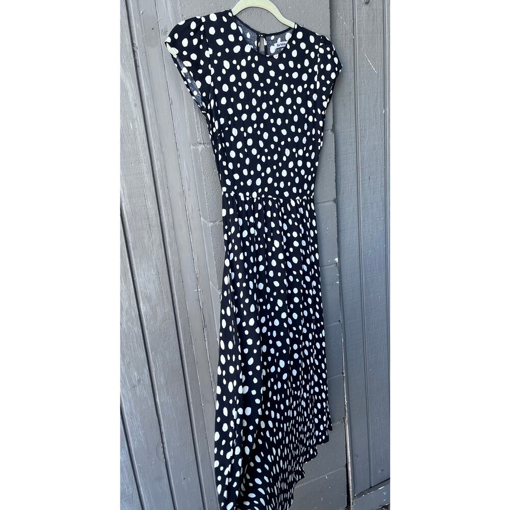 Reformation black & ivory polka dot midi dress - Picture 4 of 8